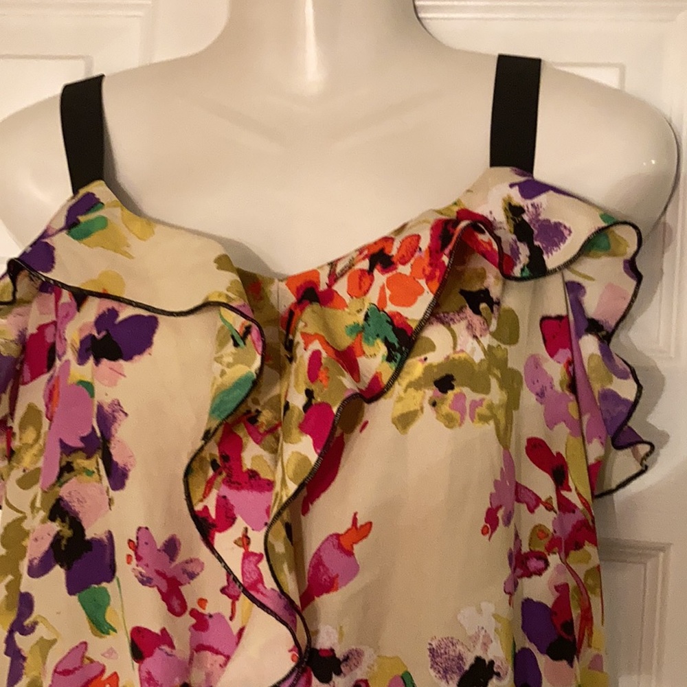 Flower Ruffle Babydoll shirt - Picture 2 of 8